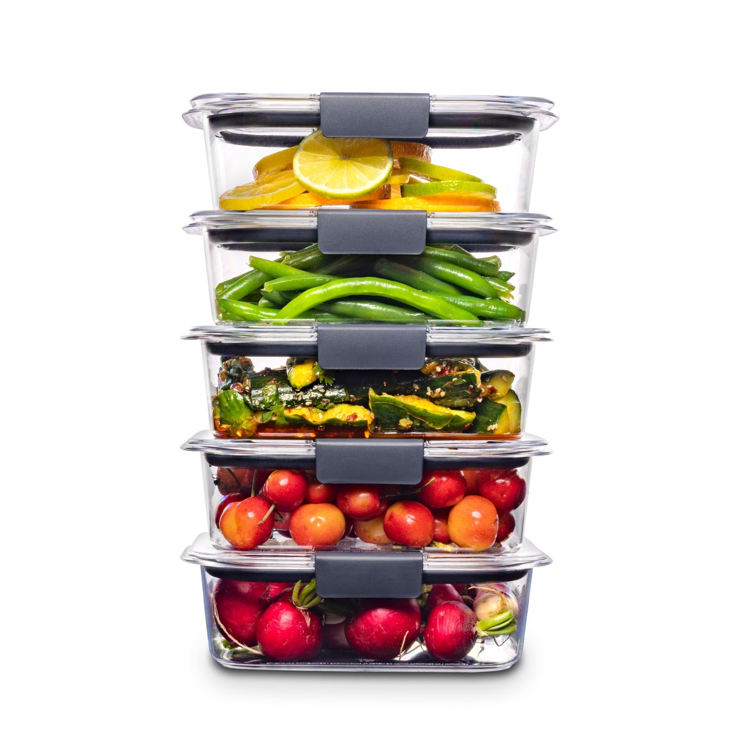 Rubbermaid Brilliance BPA Free Food Storage Containers with Lids, Airtight, for Lunch, Meal Prep, and Leftovers